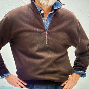 3/4 ZIP Cotton sweatshirt. New w/tag. JCrew. Grey. Sz Med